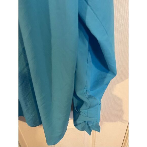 Columbia Mens Blue Full Buttons Up Collared Long Sleeve Fishing Shirt Size XXL - Picture 16 of 16